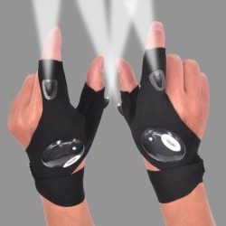 Vingerloze handschoenen - met LED-zaklamp - waterdicht - kamperen - wandelen - survivaltool