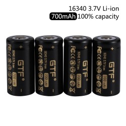 16340 li-on batterij - oplaadbaar - 700mAh - 3.7VBatterijen