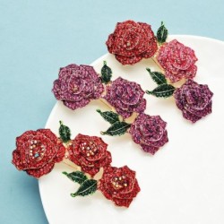 Luxe broche - grote kristallen bloemenBroches