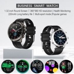 MELANDA - Sport-Smartwatch - Bluetooth - Full-Touchscreen - Fitness-Tracker - Herzmonitor - Wasserdicht - Android - IOS