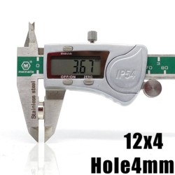 N35 - Neodymium magneet - rond verzonken - 12 * 4 mm met 4mm gatN35