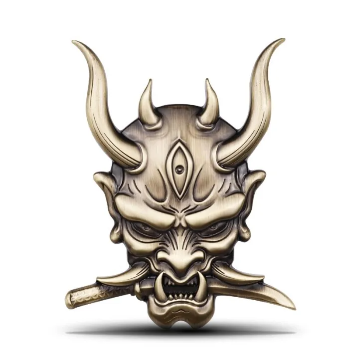 Auto / motor sticker - metalen embleem - 3D Japanse samuraiStickers