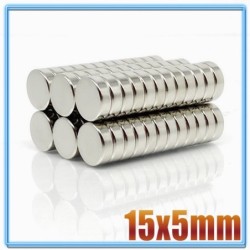 N35 - neodymium magneet - sterke ronde schijf - 15mm * 5mmN35