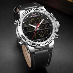 NAVIFORCE - fashionable sport watch - quartz - analog - leather strap - waterproofWatches