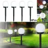Tuinlamp op zonne-energie - grondstaaf - ronde bol - LED - waterdicht - 4 stuksSolar verlichting