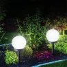 Tuinlamp op zonne-energie - grondstaaf - ronde bol - LED - waterdicht - 4 stuksSolar verlichting