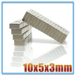 N35 - neodymium magneet - kubusvormig blok - 10 mm * 5 mm * 3 mm - 20 - 500 stuksN35