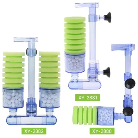 Aquariumluchtpomp - biochemisch filter - dubbele schuimspons - ultrastilPompen