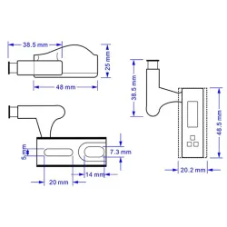 Internal hinge light - wardrobe - cupboard - LED induction lamp - 16 piecesFurniture