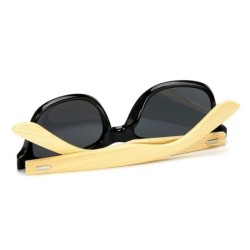 Stijlvolle zonnebril - gepolariseerd - houten frame - unisexZonnebril