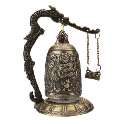 Antiek beeld - Boeddha draak - bel