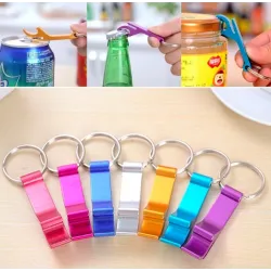 Mini flesopener - met sleutelhangerringSleutelhangers