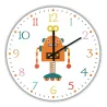 Stylish kids wall clock - quartz - retro robot designClocks