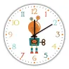 Stylish kids wall clock - quartz - retro robot designClocks