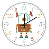Stylish kids wall clock - quartz - retro robot designClocks