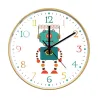 Stylish kids wall clock - quartz - retro robot designClocks