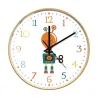 Stylish kids wall clock - quartz - retro robot designClocks