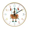 Stylish kids wall clock - quartz - retro robot designClocks