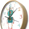 Stylish kids wall clock - quartz - retro robot designClocks