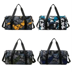 Stijlvolle reistas - met schoenenvak - grote inhoud - waterdicht - unisex - graffiti designTassen