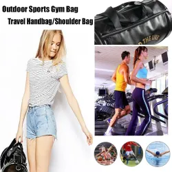 Stijlvolle reis-/sportschoudertas - met opbergruimte voor schoenen - grote inhoud - leerTassen