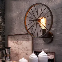 Retro wandlamp - metalen lamp - industrieel wieldesignWandlampen