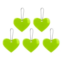 Heart shaped reflective keychain - 5 piecesKeyrings