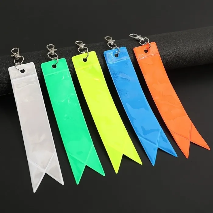 Reflective keychain - high-gloss - colorful stripKeyrings