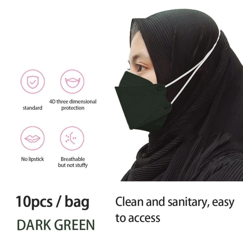 Beschermend gezichtsmasker - 4-laags - wegwerp - anti-stof - antibacterieel - kruislussen - visvorm - 10 stuksMondmaskers