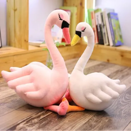Roze zwaan - knuffel - 30 cmKnuffels