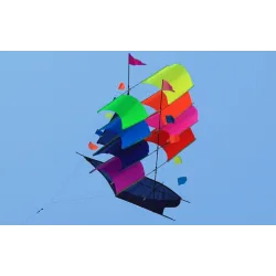 Sailing kite - 3D sailboat - with handle / lineKites