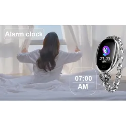 H8 Smart Watch - uitgeholde band met diamanten - hartslagmeter - fitnesstracker - waterdicht - Android - BluetoothSmart-Wear
