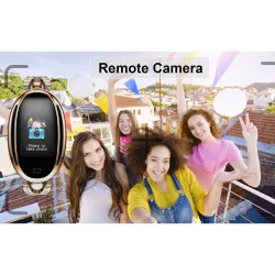 H8 Smart Watch - uitgeholde band met diamanten - hartslagmeter - fitnesstracker - waterdicht - Android - BluetoothSmart-Wear