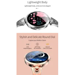 Modieuze Smart Watch AK15 - hartslag - fitnesstracker - waterdicht - Bluetooth - Android - IOSSmart-Wear