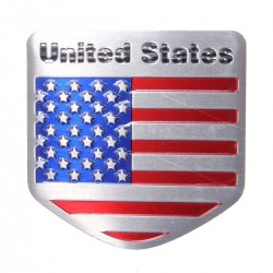 Vereinigte Staaten - USA-Flagge - Metallemblem - Autoaufkleber