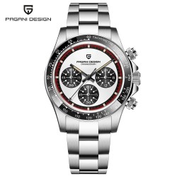 PAGANI DESIGN - mens Quartz watch - chronograph - ceramic bezel - waterproof - stainless steel