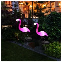 Solarleuchte für den Garten - LED-Lampe - wasserdicht - Flamingo