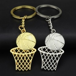 Metalen sleutelhanger - basketbal - net - basketbalveld