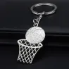 Metal keychain - basketball - net - basketball courtKeyrings