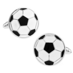 Stilvolle Manschettenknöpfe - schwarz-weißer Fußball