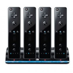 Wii controller oplader met 4 batterijen 2800 mAh - dockWii & Wii U