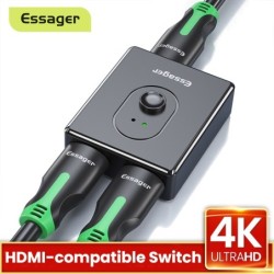 Essager - HDMI splitter - schakelaar - 4K 2.0 - adapter - converter - voor PS4 HD TV BOXHDMI Switcher
