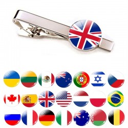 Krawattennadel mit Nationalflaggen - 30 Länder