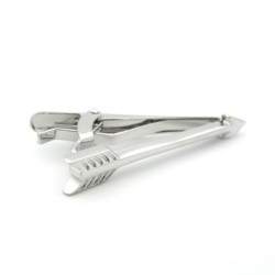 Elegant tie clip - silver arrowCufflinks