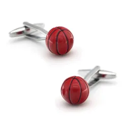Rode basketbalbal - manchetknopenManchetknopen