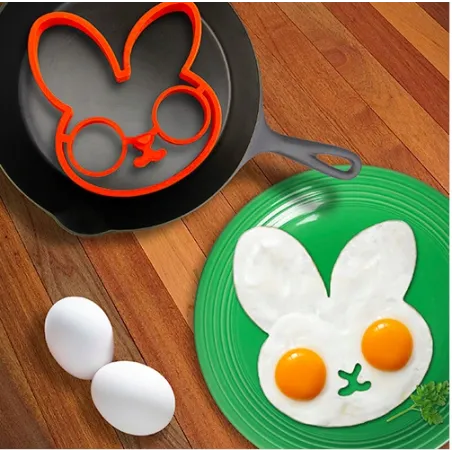 Silicone egg shaper - pancake - rabbit shapeEgg shapers
