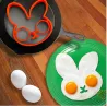Silicone egg shaper - pancake - rabbit shapeEgg shapers