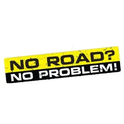 NO ROAD NO PROBLEM - vinyl autosticker - 5 * 3 cmStickers