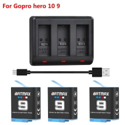BATMAX - 1780mAh li-ion batterij - met oplader - voor GoPro Hero 9/10Batterijen & Opladers
