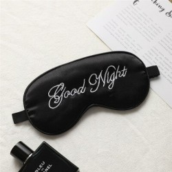 Slapen oogmasker - blinddoek - "Good Night" print - zijdeSlaapmaskers